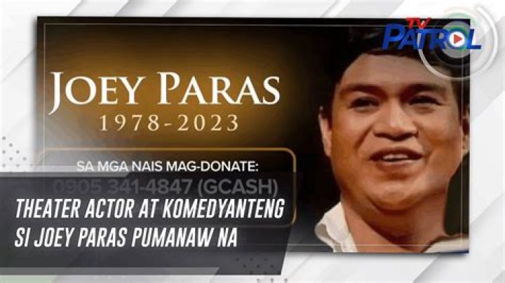 Remembering Joey Paras: Filipino Actor And Comedian Passes Away